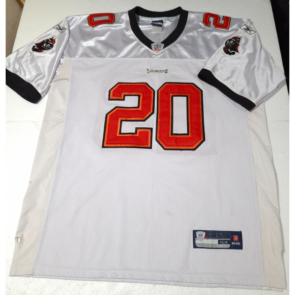 Vtg Reebok NFL Tampa Bay Buccaneers Ronde Barber Jersey Authentic Size 54 STAINS